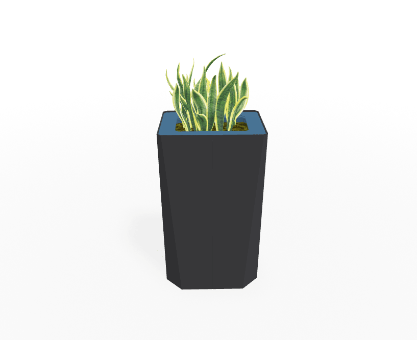 Magnuson KST - 1612L - H - PL High Kastan Rectangular Painted Steel Planter with Aluminum Top and Sealed Internal Liner (MAG - KST - 1612L - H - PL - XXX) - SchoolOutlet