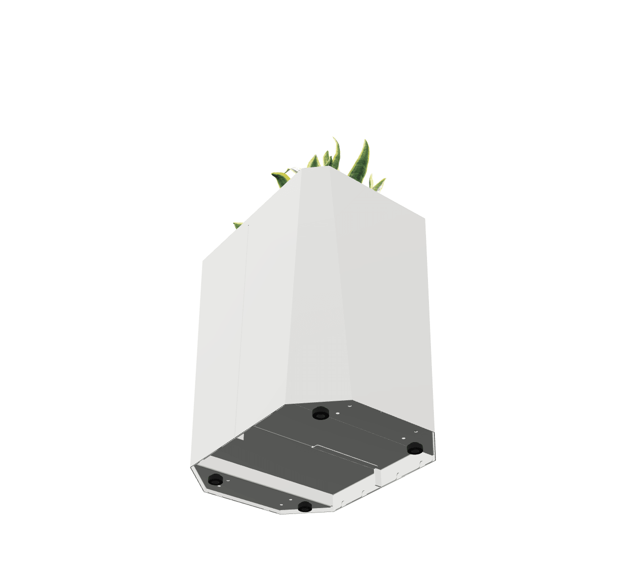 Magnuson KST - 1612L - M - PL Kastan Mid - Height Rectangular Steel Planter with Aluminum Top and Sealed Internal Liner (MAG - KST - 1612L - M - PL - XXX) - SchoolOutlet