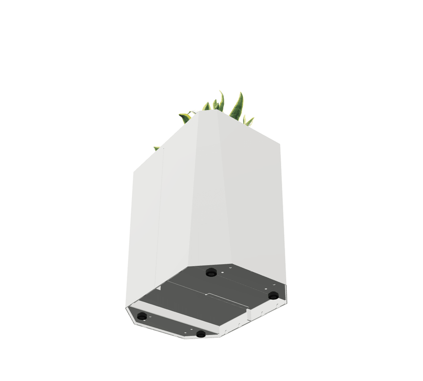 Magnuson KST - 1612L - M - PL Kastan Mid - Height Rectangular Steel Planter with Aluminum Top and Sealed Internal Liner (MAG - KST - 1612L - M - PL - XXX) - SchoolOutlet