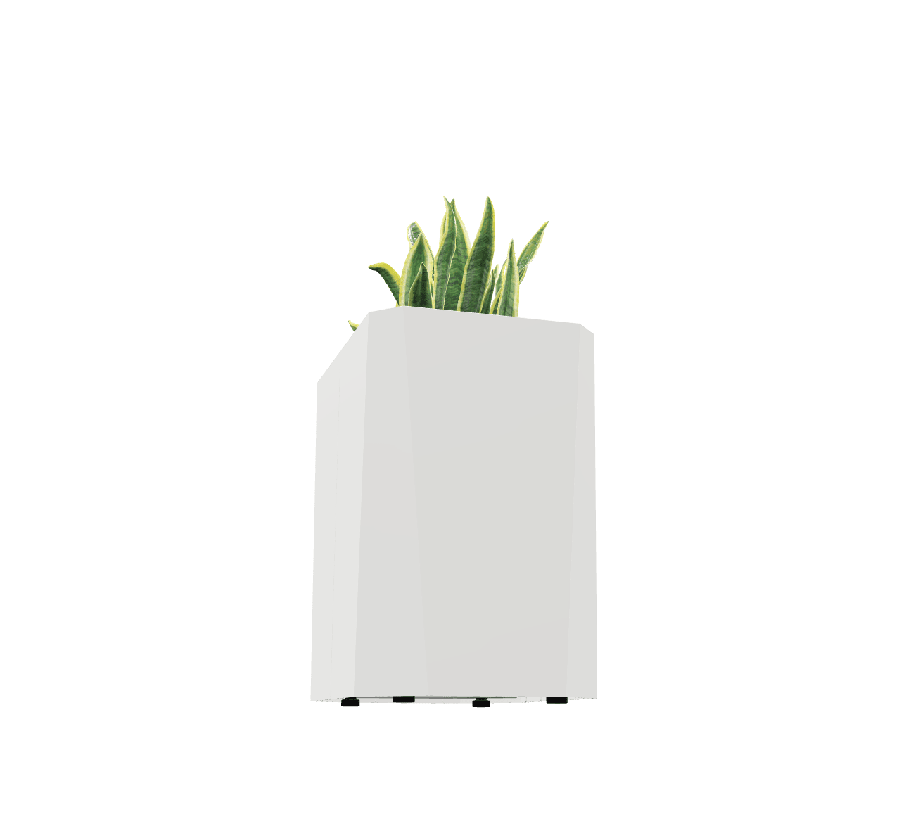 Magnuson KST - 1612L - M - PL Kastan Mid - Height Rectangular Steel Planter with Aluminum Top and Sealed Internal Liner (MAG - KST - 1612L - M - PL - XXX) - SchoolOutlet