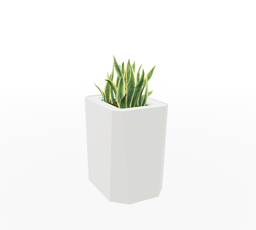 Magnuson KST - 1612L - M - PL Kastan Mid - Height Rectangular Steel Planter with Aluminum Top and Sealed Internal Liner (MAG - KST - 1612L - M - PL - XXX) - SchoolOutlet