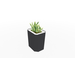 Magnuson KST - 1612L - M - PL Kastan Mid - Height Rectangular Steel Planter with Aluminum Top and Sealed Internal Liner (MAG - KST - 1612L - M - PL - XXX) - SchoolOutlet