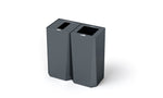 Magnuson KASTA KST - 1616L 30 - Gallon Square Powder - Coated Steel Waste Receptacle with Architectural Faceted Design (MAG - KST - 1616L) - SchoolOutlet