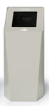 Magnuson KASTA KST - 1616L 30 - Gallon Square Powder - Coated Steel Waste Receptacle with Architectural Faceted Design (MAG - KST - 1616L) - SchoolOutlet