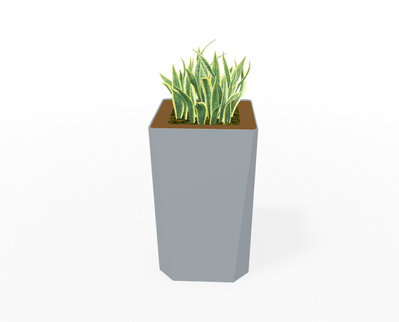 Magnuson KST - 1616L - H - PL High Square Painted Steel Planter with Aluminum Top and Sealed Internal Liner (MAG - KST - 1616L - H - PL - XXX) - SchoolOutlet