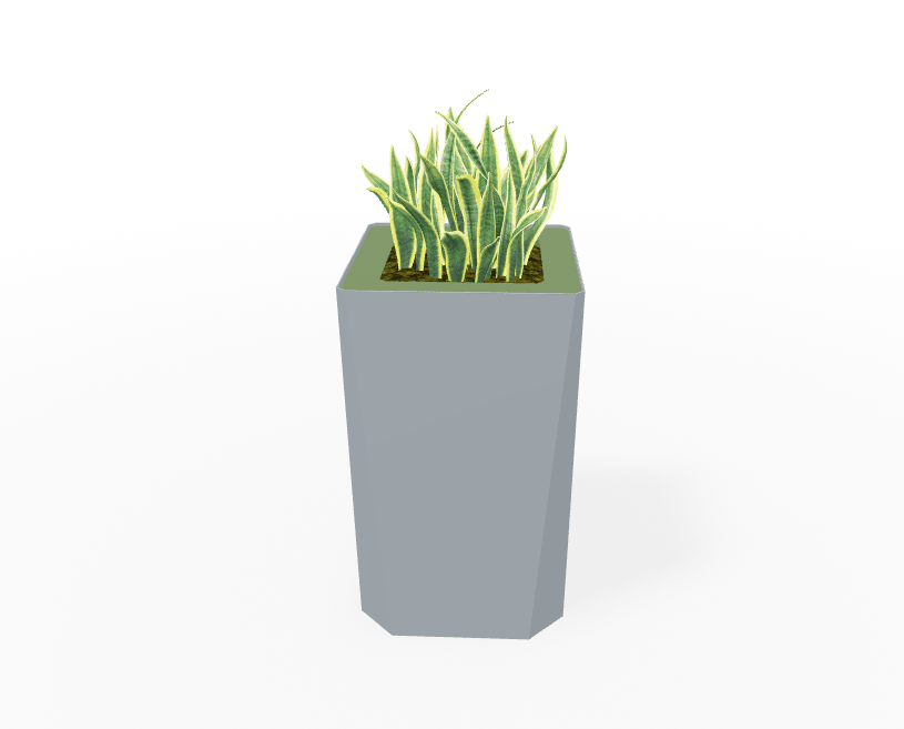Magnuson KST - 1616L - H - PL High Square Painted Steel Planter with Aluminum Top and Sealed Internal Liner (MAG - KST - 1616L - H - PL - XXX) - SchoolOutlet