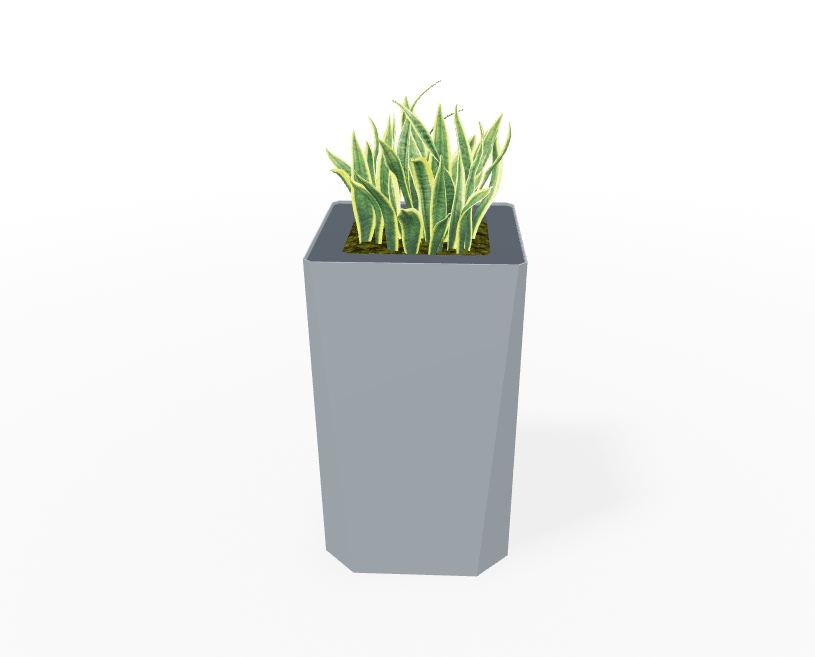 Magnuson KST - 1616L - H - PL High Square Painted Steel Planter with Aluminum Top and Sealed Internal Liner (MAG - KST - 1616L - H - PL - XXX) - SchoolOutlet