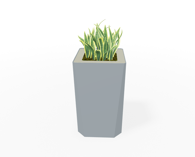 Magnuson KST - 1616L - H - PL High Square Painted Steel Planter with Aluminum Top and Sealed Internal Liner (MAG - KST - 1616L - H - PL - XXX) - SchoolOutlet