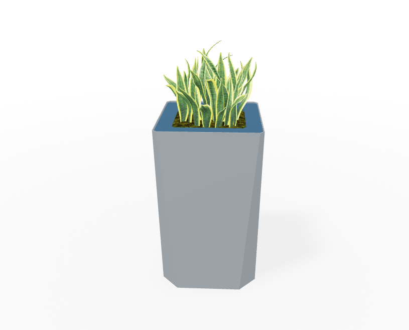 Magnuson KST - 1616L - H - PL High Square Painted Steel Planter with Aluminum Top and Sealed Internal Liner (MAG - KST - 1616L - H - PL - XXX) - SchoolOutlet