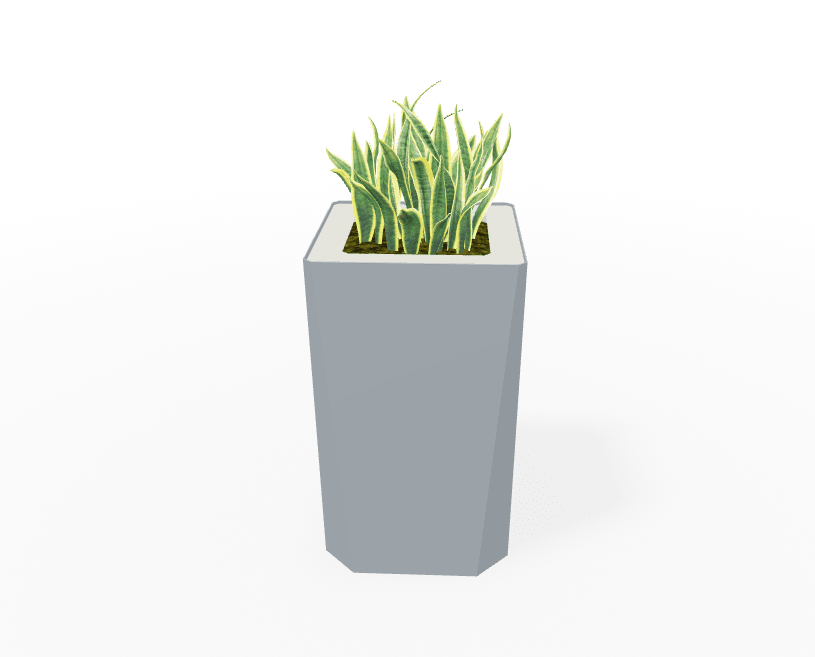 Magnuson KST - 1616L - H - PL High Square Painted Steel Planter with Aluminum Top and Sealed Internal Liner (MAG - KST - 1616L - H - PL - XXX) - SchoolOutlet