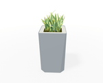 Magnuson KST - 1616L - H - PL High Square Painted Steel Planter with Aluminum Top and Sealed Internal Liner (MAG - KST - 1616L - H - PL - XXX) - SchoolOutlet