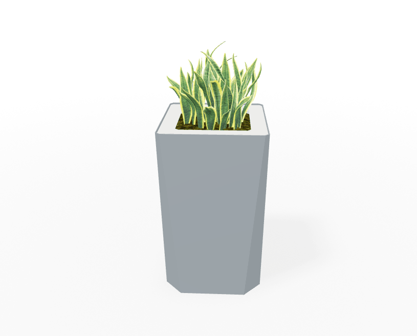 Magnuson KST - 1616L - H - PL High Square Painted Steel Planter with Aluminum Top and Sealed Internal Liner (MAG - KST - 1616L - H - PL - XXX) - SchoolOutlet