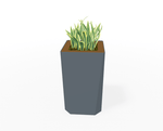 Magnuson KST - 1616L - H - PL High Square Painted Steel Planter with Aluminum Top and Sealed Internal Liner (MAG - KST - 1616L - H - PL - XXX) - SchoolOutlet