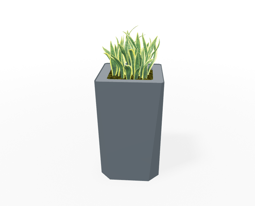 Magnuson KST - 1616L - H - PL High Square Painted Steel Planter with Aluminum Top and Sealed Internal Liner (MAG - KST - 1616L - H - PL - XXX) - SchoolOutlet