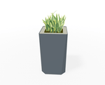 Magnuson KST - 1616L - H - PL High Square Painted Steel Planter with Aluminum Top and Sealed Internal Liner (MAG - KST - 1616L - H - PL - XXX) - SchoolOutlet