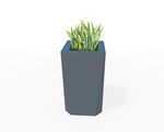 Magnuson KST - 1616L - H - PL High Square Painted Steel Planter with Aluminum Top and Sealed Internal Liner (MAG - KST - 1616L - H - PL - XXX) - SchoolOutlet