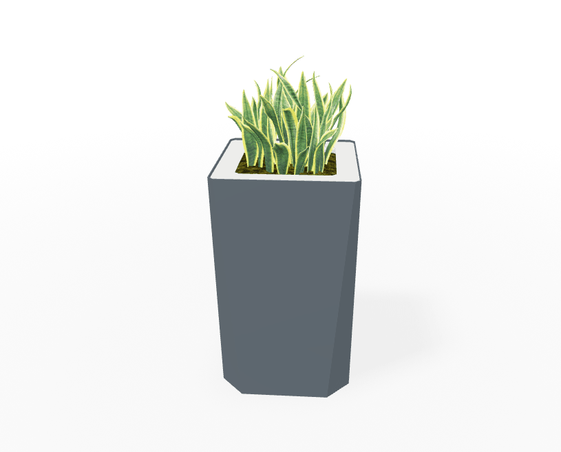 Magnuson KST - 1616L - H - PL High Square Painted Steel Planter with Aluminum Top and Sealed Internal Liner (MAG - KST - 1616L - H - PL - XXX) - SchoolOutlet