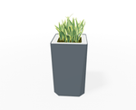 Magnuson KST - 1616L - H - PL High Square Painted Steel Planter with Aluminum Top and Sealed Internal Liner (MAG - KST - 1616L - H - PL - XXX) - SchoolOutlet