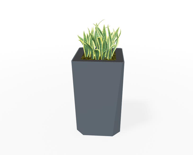 Magnuson KST - 1616L - H - PL High Square Painted Steel Planter with Aluminum Top and Sealed Internal Liner (MAG - KST - 1616L - H - PL - XXX) - SchoolOutlet