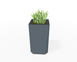 Magnuson KST - 1616L - H - PL High Square Painted Steel Planter with Aluminum Top and Sealed Internal Liner (MAG - KST - 1616L - H - PL - XXX) - SchoolOutlet