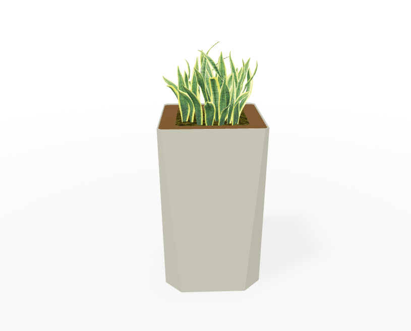 Magnuson KST - 1616L - H - PL High Square Painted Steel Planter with Aluminum Top and Sealed Internal Liner (MAG - KST - 1616L - H - PL - XXX) - SchoolOutlet