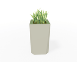 Magnuson KST - 1616L - H - PL High Square Painted Steel Planter with Aluminum Top and Sealed Internal Liner (MAG - KST - 1616L - H - PL - XXX) - SchoolOutlet