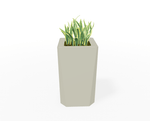 Magnuson KST - 1616L - H - PL High Square Painted Steel Planter with Aluminum Top and Sealed Internal Liner (MAG - KST - 1616L - H - PL - XXX) - SchoolOutlet