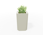 Magnuson KST - 1616L - H - PL High Square Painted Steel Planter with Aluminum Top and Sealed Internal Liner (MAG - KST - 1616L - H - PL - XXX) - SchoolOutlet