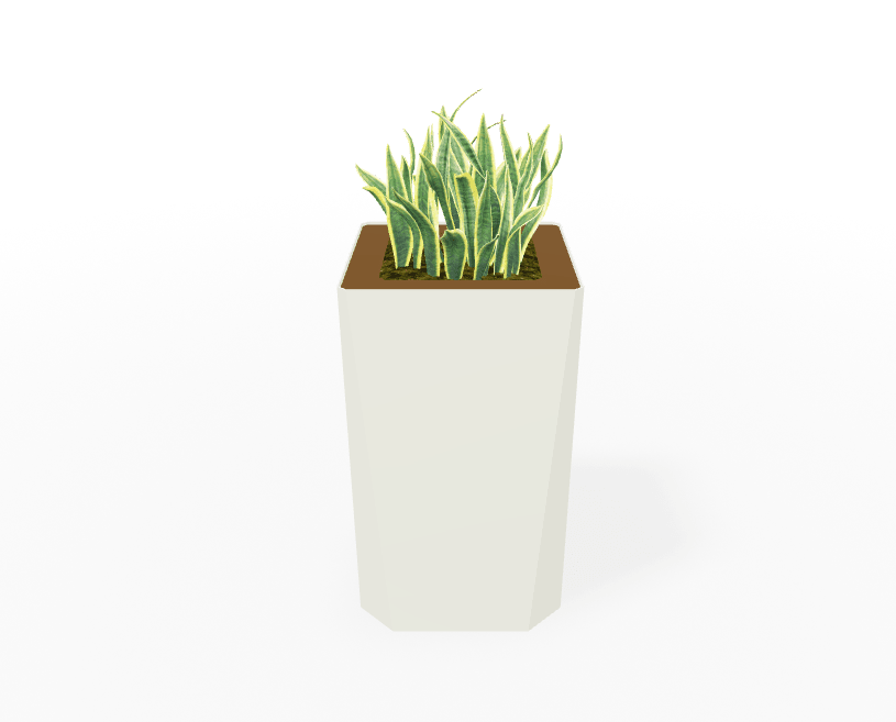 Magnuson KST - 1616L - H - PL High Square Painted Steel Planter with Aluminum Top and Sealed Internal Liner (MAG - KST - 1616L - H - PL - XXX) - SchoolOutlet