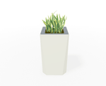 Magnuson KST - 1616L - H - PL High Square Painted Steel Planter with Aluminum Top and Sealed Internal Liner (MAG - KST - 1616L - H - PL - XXX) - SchoolOutlet