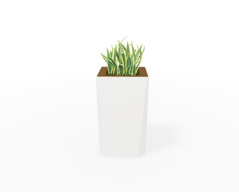 Magnuson KST - 1616L - H - PL High Square Painted Steel Planter with Aluminum Top and Sealed Internal Liner (MAG - KST - 1616L - H - PL - XXX) - SchoolOutlet