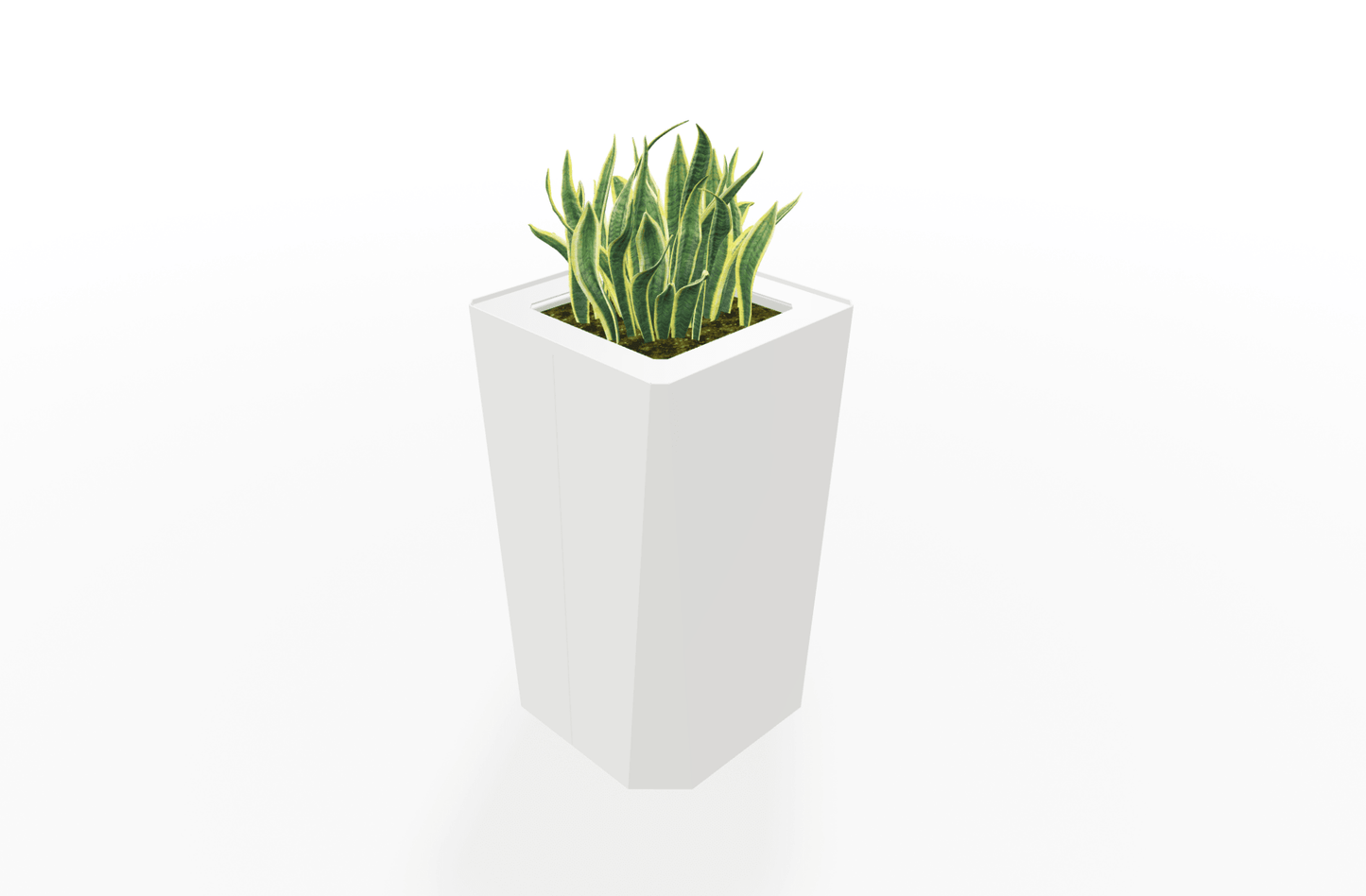 Magnuson KST - 1616L - H - PL High Square Painted Steel Planter with Aluminum Top and Sealed Internal Liner (MAG - KST - 1616L - H - PL - XXX) - SchoolOutlet