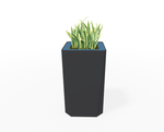 Magnuson KST - 1616L - H - PL High Square Painted Steel Planter with Aluminum Top and Sealed Internal Liner (MAG - KST - 1616L - H - PL - XXX) - SchoolOutlet