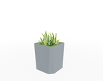 Magnuson KST - 1616L - M - PL Mid - Height Square Painted Steel Planter with Aluminum Top and Sealed Internal Liner (MAG - KST - 1616L - M - PL - XXX) - SchoolOutlet