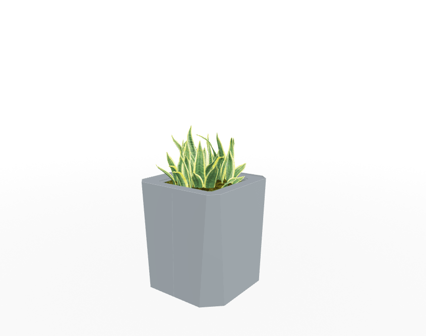 Magnuson KST - 1616L - M - PL Mid - Height Square Painted Steel Planter with Aluminum Top and Sealed Internal Liner (MAG - KST - 1616L - M - PL - XXX) - SchoolOutlet