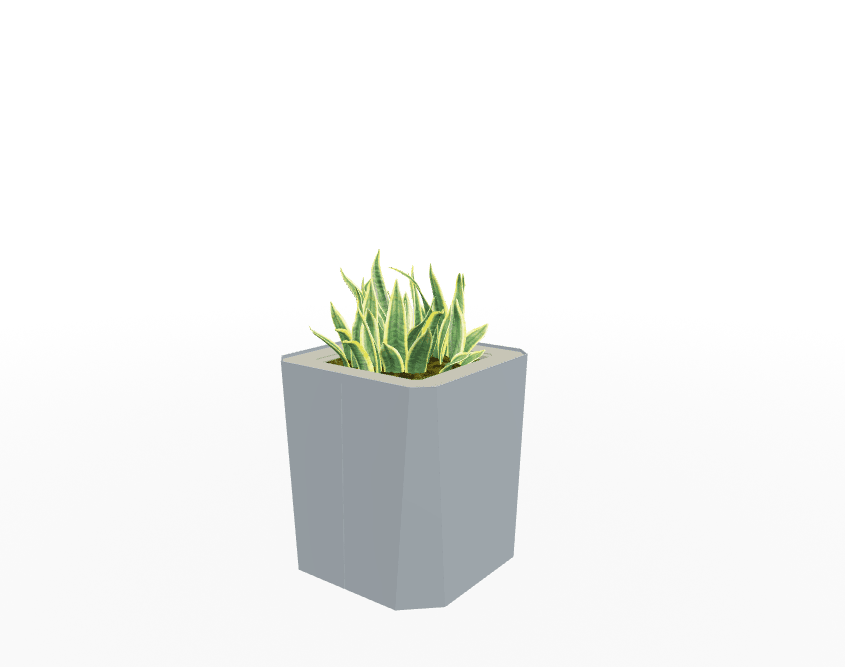 Magnuson KST - 1616L - M - PL Mid - Height Square Painted Steel Planter with Aluminum Top and Sealed Internal Liner (MAG - KST - 1616L - M - PL - XXX) - SchoolOutlet