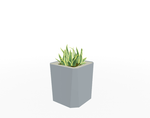 Magnuson KST - 1616L - M - PL Mid - Height Square Painted Steel Planter with Aluminum Top and Sealed Internal Liner (MAG - KST - 1616L - M - PL - XXX) - SchoolOutlet