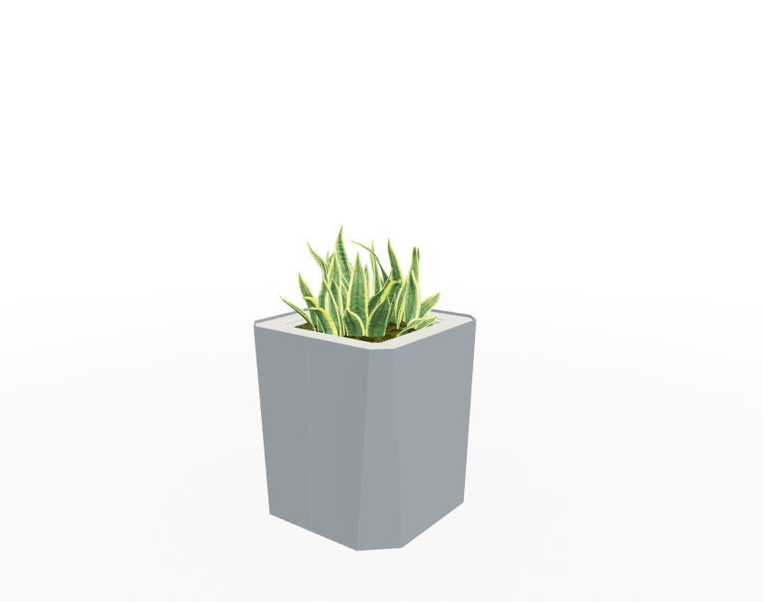 Magnuson KST - 1616L - M - PL Mid - Height Square Painted Steel Planter with Aluminum Top and Sealed Internal Liner (MAG - KST - 1616L - M - PL - XXX) - SchoolOutlet