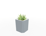 Magnuson KST - 1616L - M - PL Mid - Height Square Painted Steel Planter with Aluminum Top and Sealed Internal Liner (MAG - KST - 1616L - M - PL - XXX) - SchoolOutlet