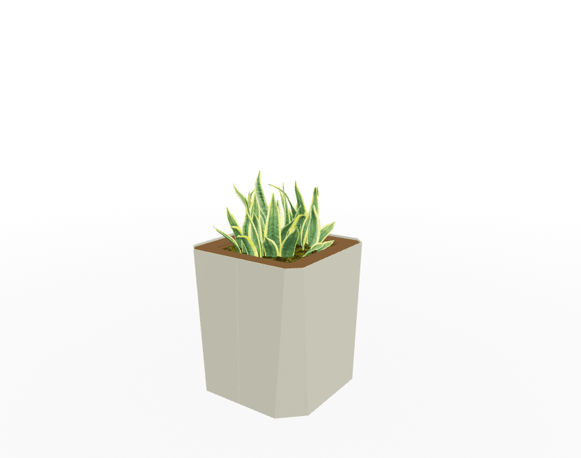 Magnuson KST - 1616L - M - PL Mid - Height Square Painted Steel Planter with Aluminum Top and Sealed Internal Liner (MAG - KST - 1616L - M - PL - XXX) - SchoolOutlet