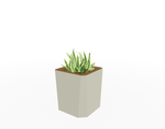 Magnuson KST - 1616L - M - PL Mid - Height Square Painted Steel Planter with Aluminum Top and Sealed Internal Liner (MAG - KST - 1616L - M - PL - XXX) - SchoolOutlet