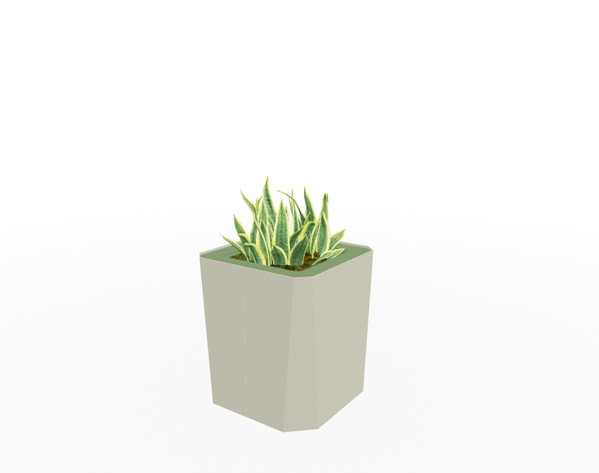 Magnuson KST - 1616L - M - PL Mid - Height Square Painted Steel Planter with Aluminum Top and Sealed Internal Liner (MAG - KST - 1616L - M - PL - XXX) - SchoolOutlet