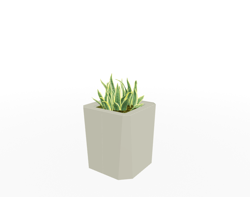Magnuson KST - 1616L - M - PL Mid - Height Square Painted Steel Planter with Aluminum Top and Sealed Internal Liner (MAG - KST - 1616L - M - PL - XXX) - SchoolOutlet