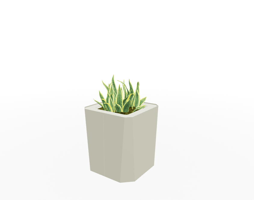 Magnuson KST - 1616L - M - PL Mid - Height Square Painted Steel Planter with Aluminum Top and Sealed Internal Liner (MAG - KST - 1616L - M - PL - XXX) - SchoolOutlet