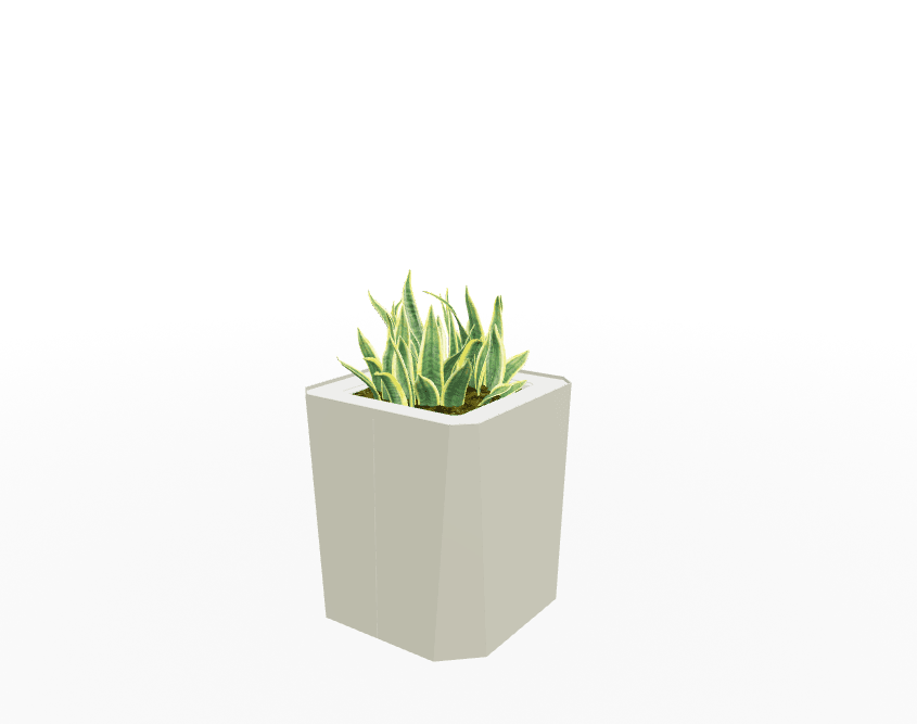 Magnuson KST - 1616L - M - PL Mid - Height Square Painted Steel Planter with Aluminum Top and Sealed Internal Liner (MAG - KST - 1616L - M - PL - XXX) - SchoolOutlet