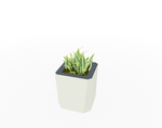 Magnuson KST - 1616L - M - PL Mid - Height Square Painted Steel Planter with Aluminum Top and Sealed Internal Liner (MAG - KST - 1616L - M - PL - XXX) - SchoolOutlet