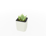 Magnuson KST - 1616L - M - PL Mid - Height Square Painted Steel Planter with Aluminum Top and Sealed Internal Liner (MAG - KST - 1616L - M - PL - XXX) - SchoolOutlet