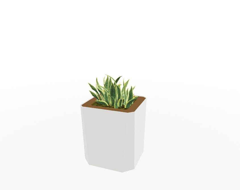 Magnuson KST - 1616L - M - PL Mid - Height Square Painted Steel Planter with Aluminum Top and Sealed Internal Liner (MAG - KST - 1616L - M - PL - XXX) - SchoolOutlet
