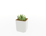 Magnuson KST - 1616L - M - PL Mid - Height Square Painted Steel Planter with Aluminum Top and Sealed Internal Liner (MAG - KST - 1616L - M - PL - XXX) - SchoolOutlet