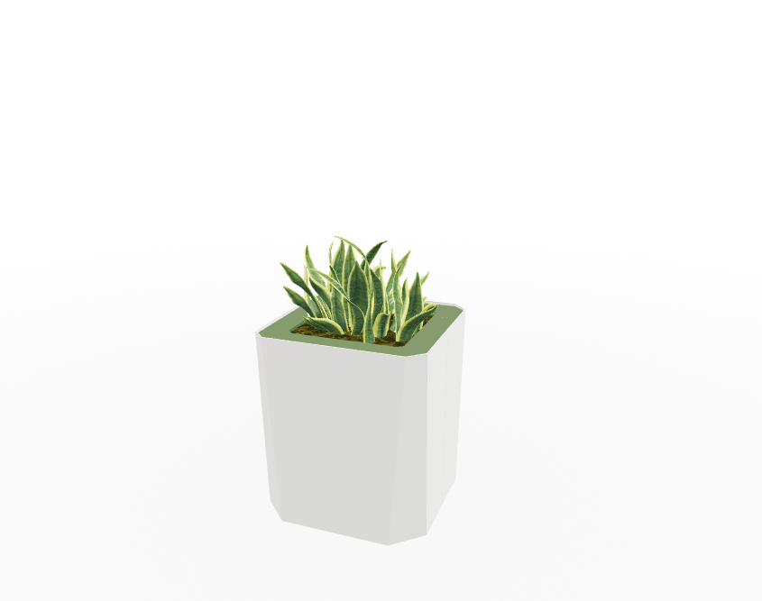 Magnuson KST - 1616L - M - PL Mid - Height Square Painted Steel Planter with Aluminum Top and Sealed Internal Liner (MAG - KST - 1616L - M - PL - XXX) - SchoolOutlet